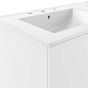 White finish bathroom vanity w/ double sink ceramic basin in white by Modway additional picture 5
