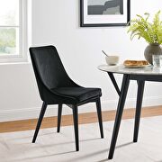 Black finish performance velvet accent dining chairs - set of 2 by Modway additional picture 10