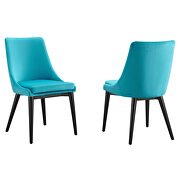 Blue finish performance velvet accent dining chairs - set of 2 by Modway additional picture 2