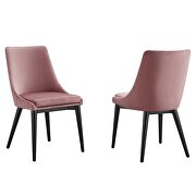 Dusty rose finish performance velvet accent dining chairs - set of 2 by Modway additional picture 2