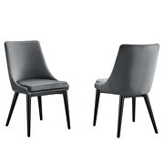 Gray finish performance velvet accent dining chairs - set of 2 by Modway additional picture 2