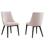 Pink finish performance velvet accent dining chairs - set of 2 by Modway additional picture 2