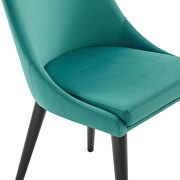 Teal finish performance velvet accent dining chairs - set of 2 by Modway additional picture 6