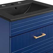 Blue finish bathroom vanity w/ black ceramic sink basin by Modway additional picture 5