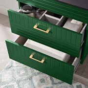 Green finish bathroom vanity w/ black ceramic sink basin by Modway additional picture 2