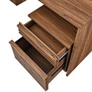 Wood desk and file cabinet set in walnut finish by Modway additional picture 9