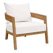 Natural/ white finish 6-piece teak wood outdoor patio outdoor patio set by Modway additional picture 12