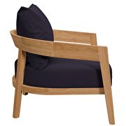 Natural/ navy finish 3-piece teak wood outdoor patio outdoor patio set by Modway additional picture 3