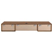 Wall mount wood office desk in walnut/ white finish by Modway additional picture 8