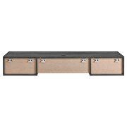 Wall mount wood office desk in charcoal finish by Modway additional picture 8