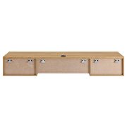 Wall mount wood office desk in oak finish by Modway additional picture 8
