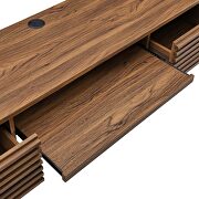 Wall mount wood office desk in walnut finish by Modway additional picture 5