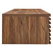 Wall mount wood office desk in walnut finish by Modway additional picture 7