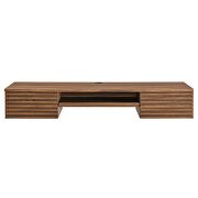 Wall mount wood office desk in walnut finish by Modway additional picture 9