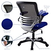Mesh office chair in blue additional photo 3 of 6
