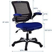 Mesh office chair in blue by Modway additional picture 6