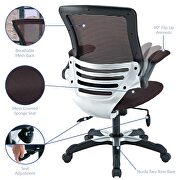 Mesh office chair in brown by Modway additional picture 2