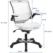 Mesh office chair in white by Modway additional picture 5