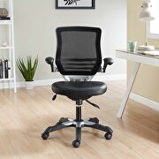 Vinyl office chair in black by Modway additional picture 2