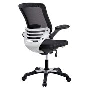 Vinyl office chair in black by Modway additional picture 8