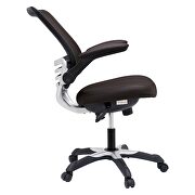 Vinyl office chair in brown by Modway additional picture 4