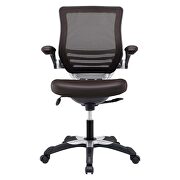 Vinyl office chair in brown by Modway additional picture 8
