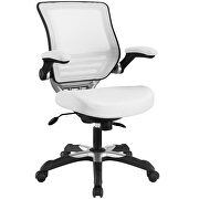 Vinyl office chair in white by Modway additional picture 2