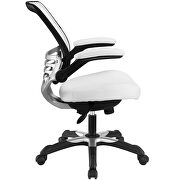 Vinyl office chair in white by Modway additional picture 3