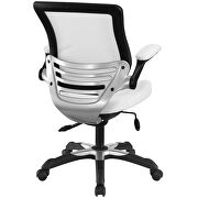 Vinyl office chair in white by Modway additional picture 4