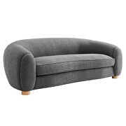 Gray finish boucle upholstered fabric sofa by Modway additional picture 2