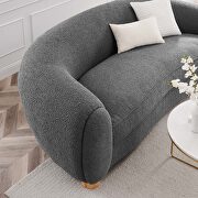 Gray finish boucle upholstered fabric sofa by Modway additional picture 8