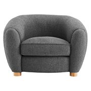 Gray finish boucle upholstered fabric chair by Modway additional picture 7