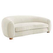 Ivory finish boucle upholstered fabric sofa by Modway additional picture 2