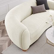 Ivory finish boucle upholstered fabric sofa by Modway additional picture 8