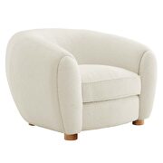 Ivory finish boucle upholstered fabric chair by Modway additional picture 2