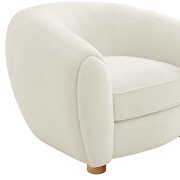 Ivory finish boucle upholstered fabric chair by Modway additional picture 6
