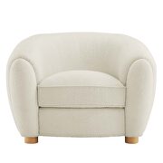 Ivory finish boucle upholstered fabric chair by Modway additional picture 7