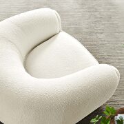 Ivory finish boucle upholstered fabric chair by Modway additional picture 8