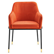 Orange finish performance velvet dining chair set of 2 by Modway additional picture 6