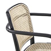 Black finish wood rounded edges and armrests dining chair set of 2 by Modway additional picture 5
