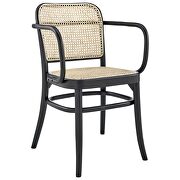 Black finish wood rounded edges and armrests dining chair set of 2 by Modway additional picture 6