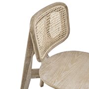 Gray finish wood woven rattan cane backrest and bentwood seat dining side chair set of 2 by Modway additional picture 3
