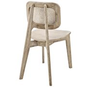 Gray finish wood woven rattan cane backrest and bentwood seat dining side chair set of 2 by Modway additional picture 6