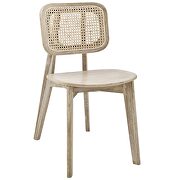 Gray finish wood woven rattan cane backrest and bentwood seat dining side chair set of 2 by Modway additional picture 7