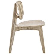 Gray finish wood woven rattan cane backrest and bentwood seat dining side chair set of 2 by Modway additional picture 8