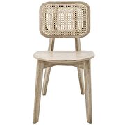 Gray finish wood woven rattan cane backrest and bentwood seat dining side chair set of 2 by Modway additional picture 9