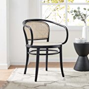 Black finish wood modern farmhouse style dining chair set of 2 by Modway additional picture 2