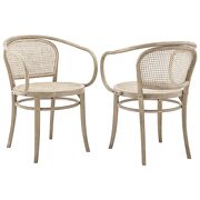 Gray finish wood modern farmhouse style dining chair set of 2 by Modway additional picture 4