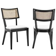 Black/ white finish wood dining chair set of 2 by Modway additional picture 4