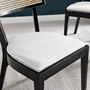 Black/ white finish wood dining chair set of 2 by Modway additional picture 10